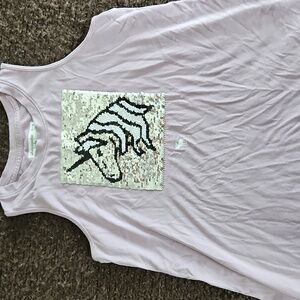 Abercrombie & Fitch Light Purple Tank with Sequin Unicorn
